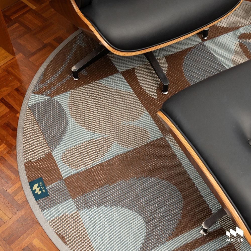Mat-er Urban Bliss Mocha Breeze Round Mat - Image 3